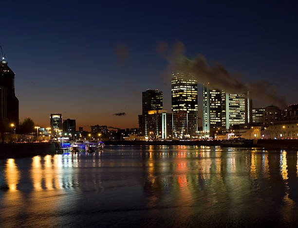 istock Moscow, modern buildings at night 149829601