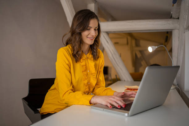 istock Young woman working from home 1498302165