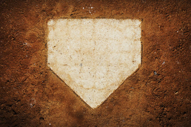 Baseball Baseball home plate and infield dirt home plate stock pictures, royalty-free photos & images