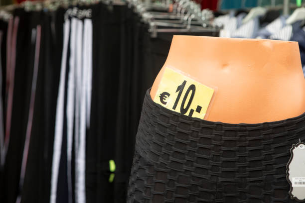 Clothing market stall in Kehl, Germany