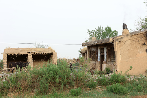 The old house in rural China, the old folk house in rural China, the old house in ancient China