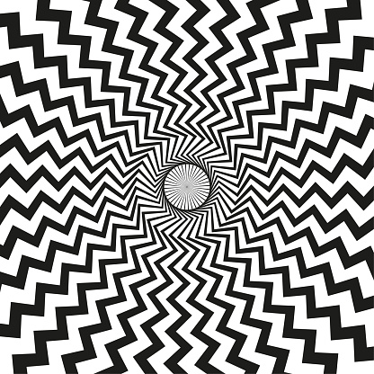 Angular spiral background. whirlpool, rays, hypnotism, rotation, whirl, whorl, swirl background. Vector illustration. stock image. EPS 10.