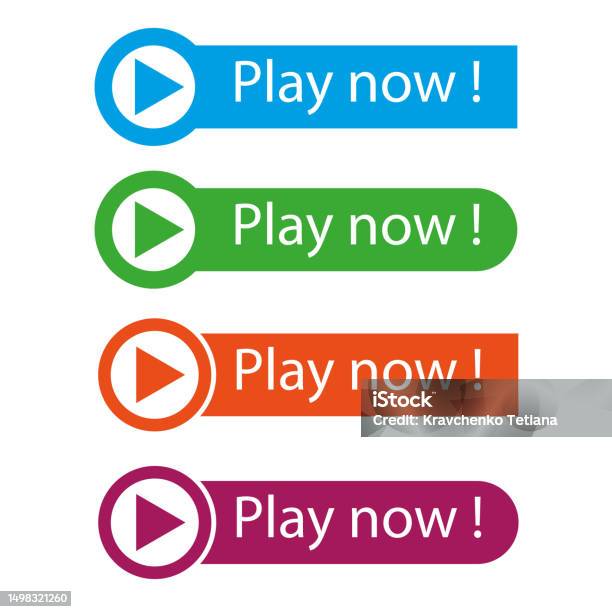 Play Cry Button Play Now Buttons Vector Illustration Stock Image Stock Illustration ...