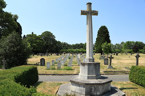 Stoke Old Cemetery  WW1 war graves War memorial Guildford Surrey England Europe