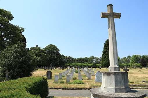 Stoke Old Cemetery  WW1 war graves War memorial Guildford Surrey England Europe