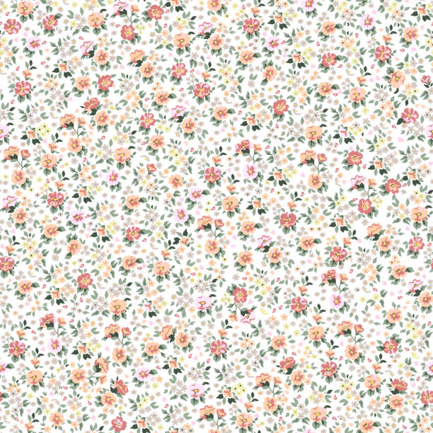 istock Floral pattern. Beautiful pink and red flowers on a white background. Seamless vector texture. Spring bouquet. 1498328483