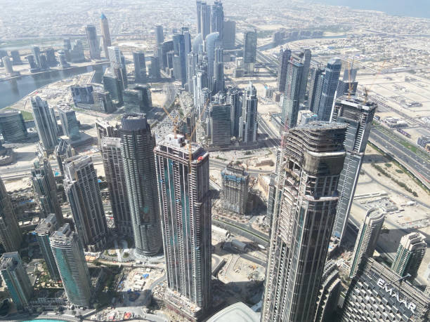 istock Top View of Dubai UAE with high-rises 1498332155