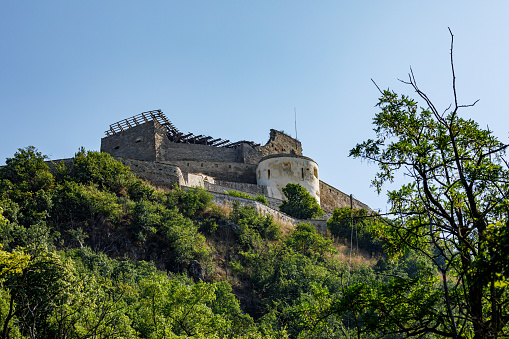 Diemrich, Hunedoara, România - August 01, 2021: The Deva Castle in Romania