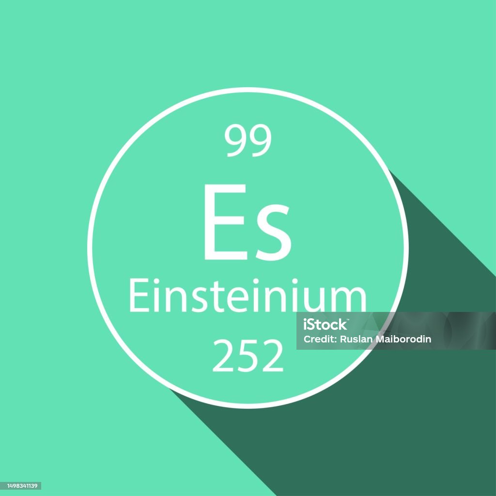 長い影のデザインを持つアインスタイニウムのシンボル周期表の化学元素ベクターイラスト アイコンのベクターアート素材や画像を多数ご用意
