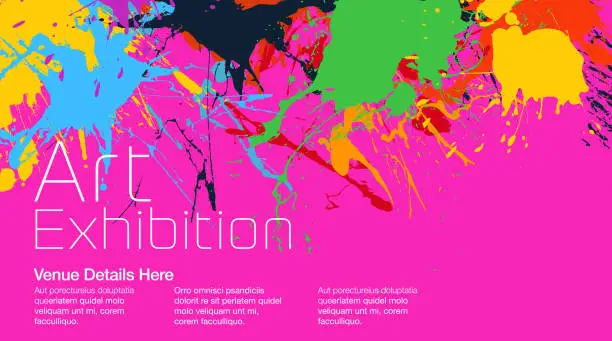 Vector illustration of Abstract Art Poster or Exhibition