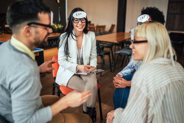 istock Business team having fun at teambuilding activity 1498352868