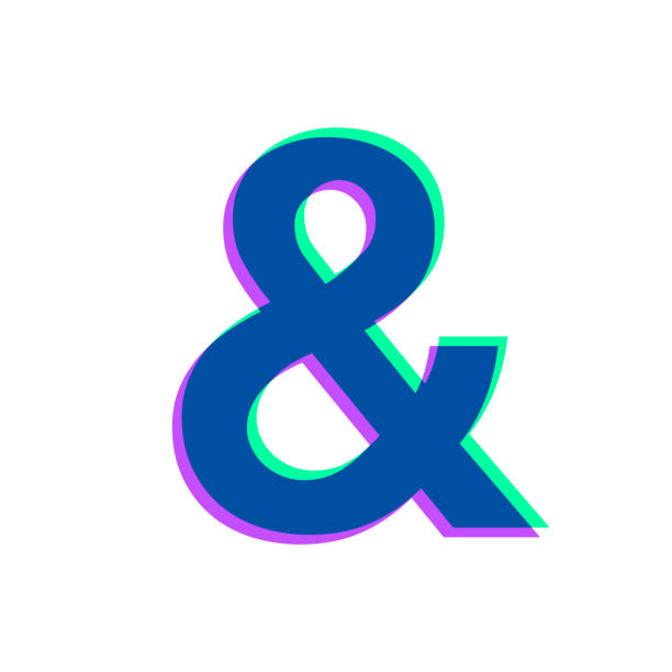 istock Ampersand symbol. Icon with two color overlay on white background 1498352978