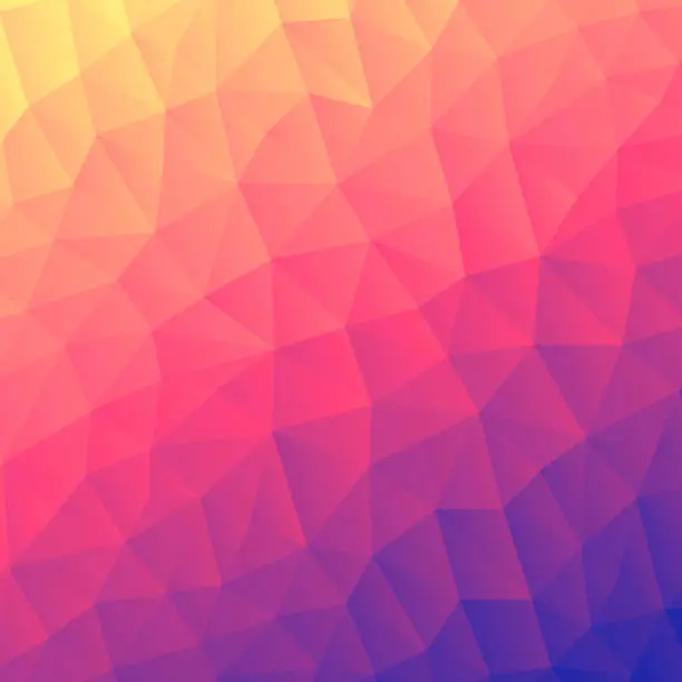 Vector illustration of Polygonal mosaic with Pink gradient - Abstract geometric background - Low Poly
