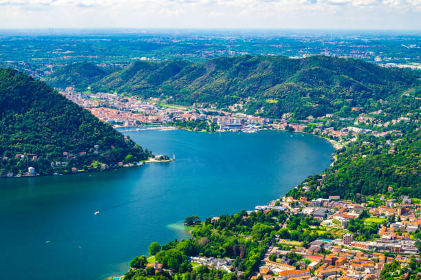 istock Panorama of Lake Como and Como. 1498355482