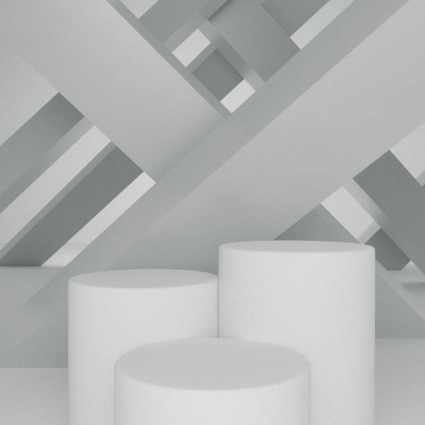 istock Abstract background style minimal for cosmetic products display, podium on white background. 3d rendering 1498355543