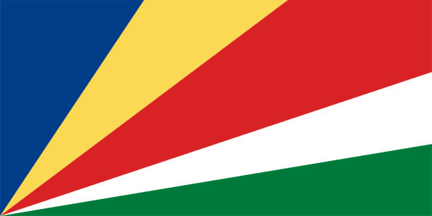 ilustrações de stock, clip art, desenhos animados e ícones de seychelles flag. vector - flag of seychelles