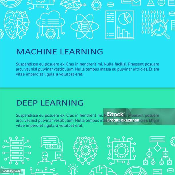 Machine Learning And Deep Learning Poster Stock Illustration - Download ...