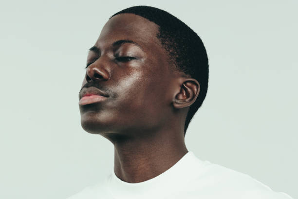 istock Man with flawless and glowing melanin skin 1498361070