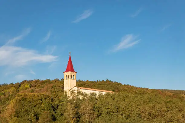 The church of St.Peter captured in the afternoon golden hour, Ilirska Bistrica, Slovenia