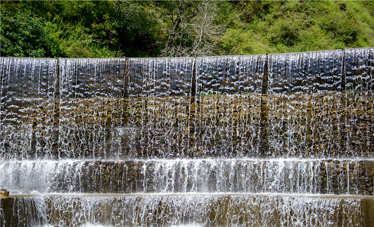 The waterfall landscape at Samundar Katha lake in Nathia Gali, Abbottabad