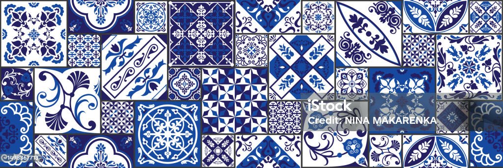 Tile Patterns Vector Multiple Vector Tile Pattern Stock Illustration - Download Image Now - Design ...