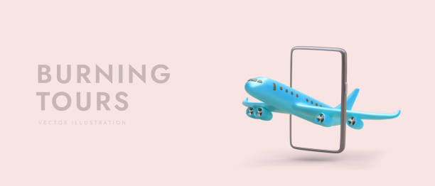 istock Burning tours. Possibility to choose trip at reduced price. App for finding discounts on flights 1498369014
