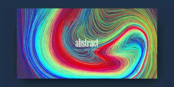 Vector illustration of Abstract wavy background with dynamic effect. Modern screen design for mobile app and web.