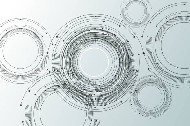 Global network connection. Abstract geometric background with connecting dots and lines. vector art illustration