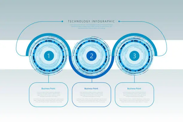 Vector illustration of UI HUD screen tech system innovation concept infographics background template.