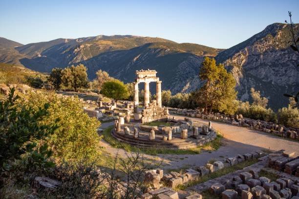 istock Image features the Temple of Artemis in Delphi, ruins of ancient Greece 1498377796