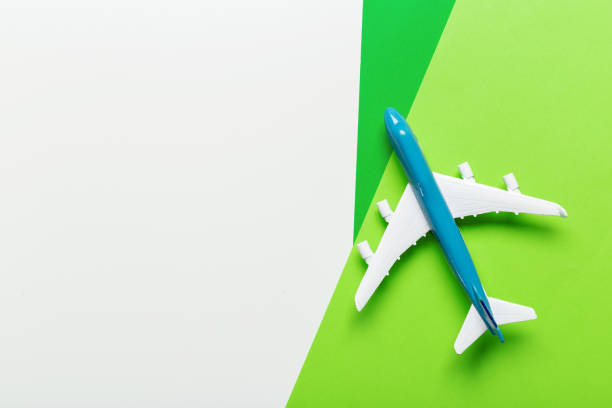 istock Miniature airplane travel theme 1498378238