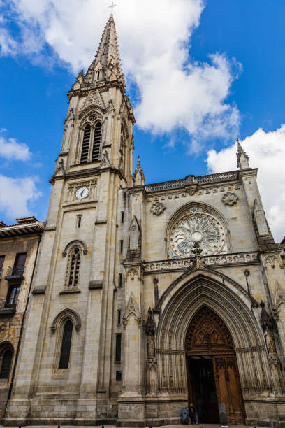 istock Bilbao Cathedral main facade and spire. Bilbao, Basque Country, Spain. 1498380976