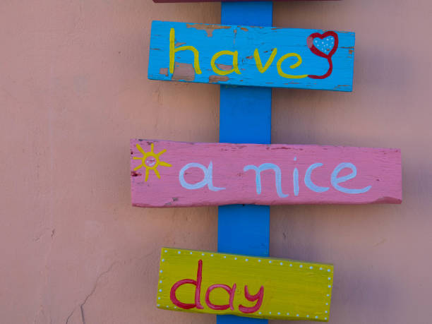 istock Have a nice day wooden sign. Colorful Background. 1498384370