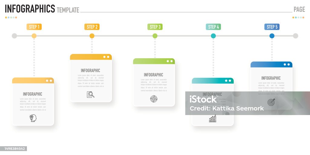 Rectangular Infographic For Business Presentation Stock Illustration ...