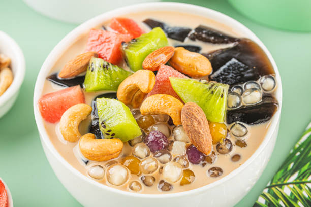 istock A bowl of fruit Grass jelly 1498388383