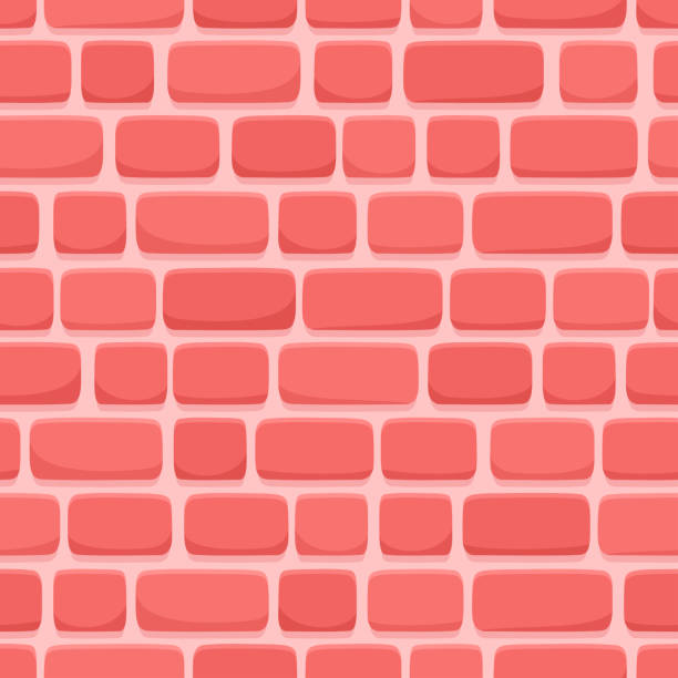 illustrazioni stock, clip art, cartoni animati e icone di tendenza di modello senza cuciture del muro di mattoni. - retro revival pattern masonry old