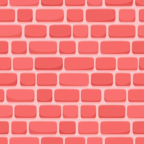 ilustrações, clipart, desenhos animados e ícones de padrão sem costura da parede de tijolos. - brick wall paving stone brick wall