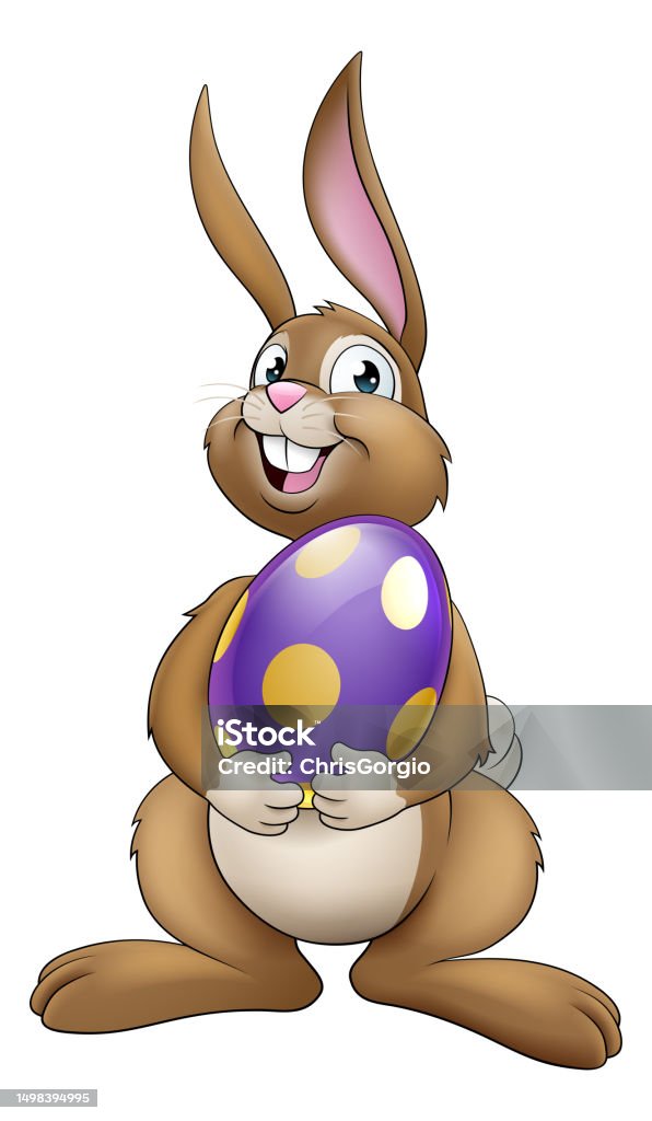 Giant Rabbit Cartoonstock Easter Bunny Cartoon Rabbit With Giant Egg Stock Illustration ...