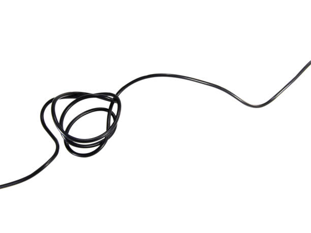 istock black wire cable of usb and adapter isolated on white background.Electronic Connector.Selection focus.Clipping path. 1498395159