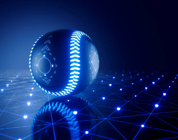 istock Futuristic Baseball Ball And Stage 1498397513