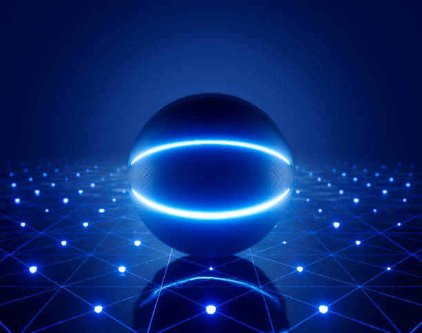 istock Futuristic Basketball Ball And Stage 1498397521