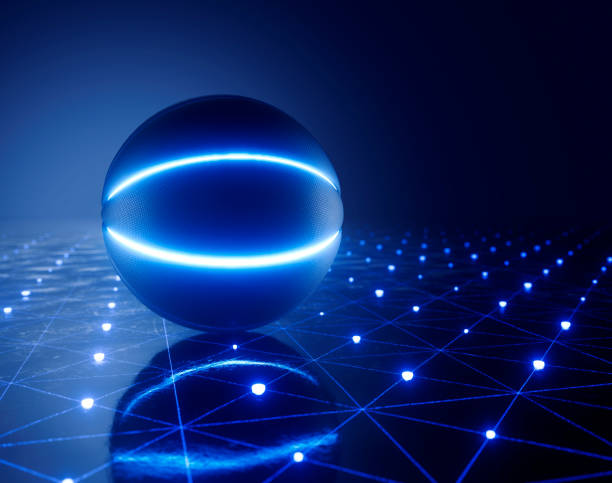 istock Futuristic Basketball Ball And Stage 1498398078