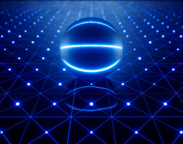 istock Futuristic Basketball Ball And Stage 1498398094
