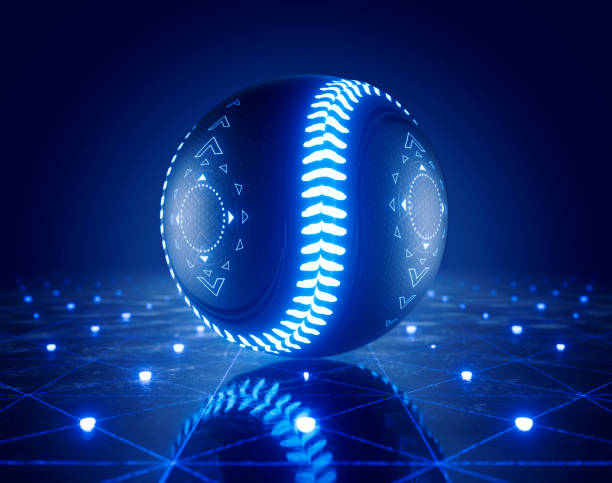 istock Futuristic Baseball Ball And Stage 1498398097