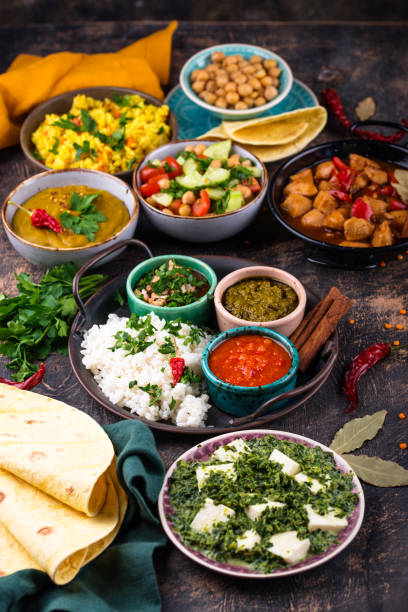 istock Assorted of traditional Indian food. 1498400426