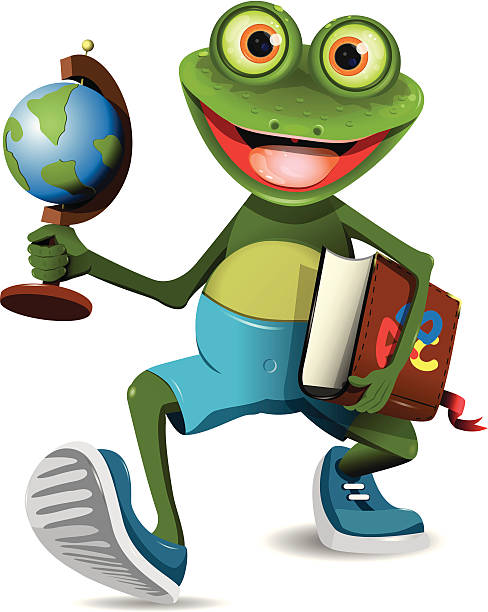 ilustrações, clipart, desenhos animados e ícones de estudante de sapo - frog sideways glance humor desire