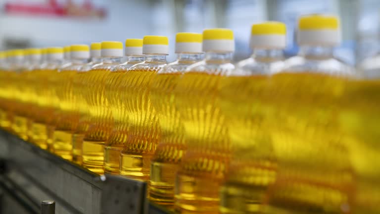 Sunflower oil production factory