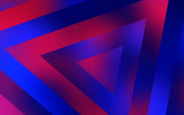 Vector illustration of Patriotic Red Blue Fourth of July Modern Triangle Background