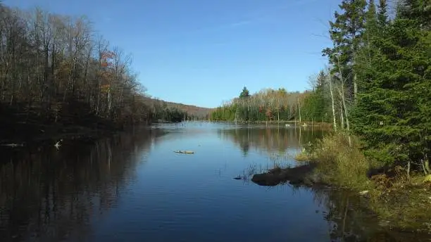 Chateauguay river green forest Quebec