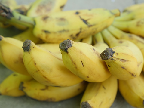 Indian Yellow Banana ,close up view